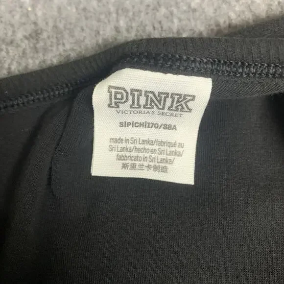 Pink Victoria's Secret Shirt Womens Small Tank Top One Shoulder Crop Shelf Bra S - Picture 7 of 9